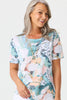 Romy Short Sleeve Burn Out Print Tee