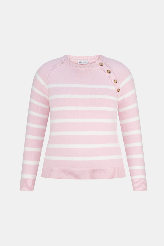 Shelley Stripe Button Sweater