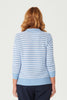 ULLA STRIPE POLO 3/4 SLEEVE SWEATER