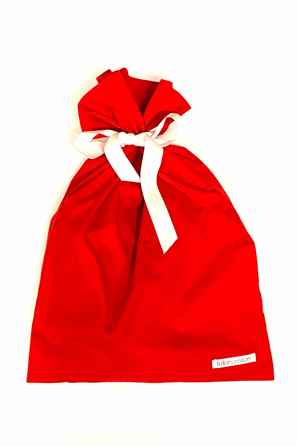 Shop Large Fh Ribbon Tie Gift Bag in Red – Fella Hamilton