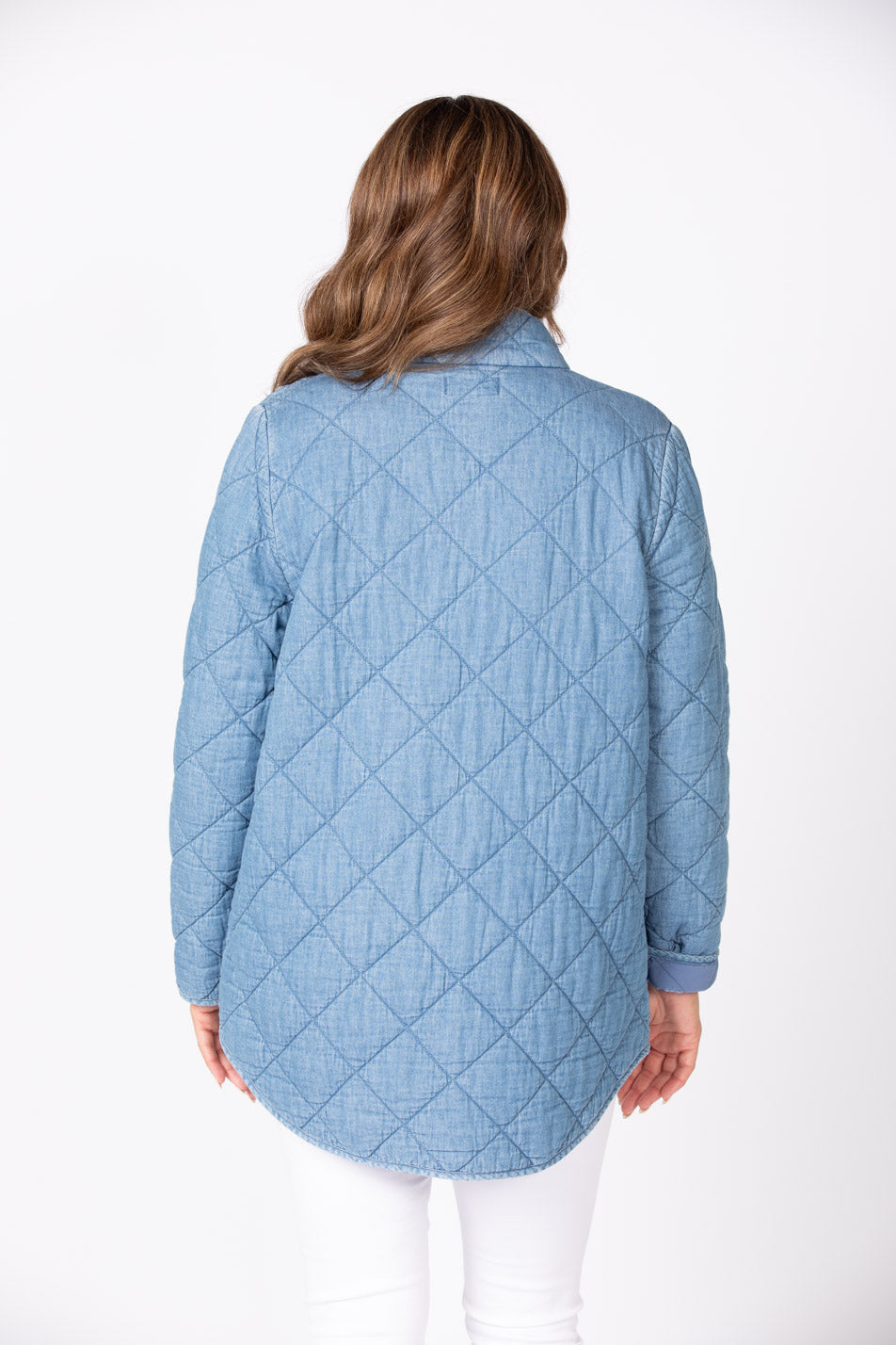 Shop True Blue Quilted Jacket in Chambray Fella Hamilton