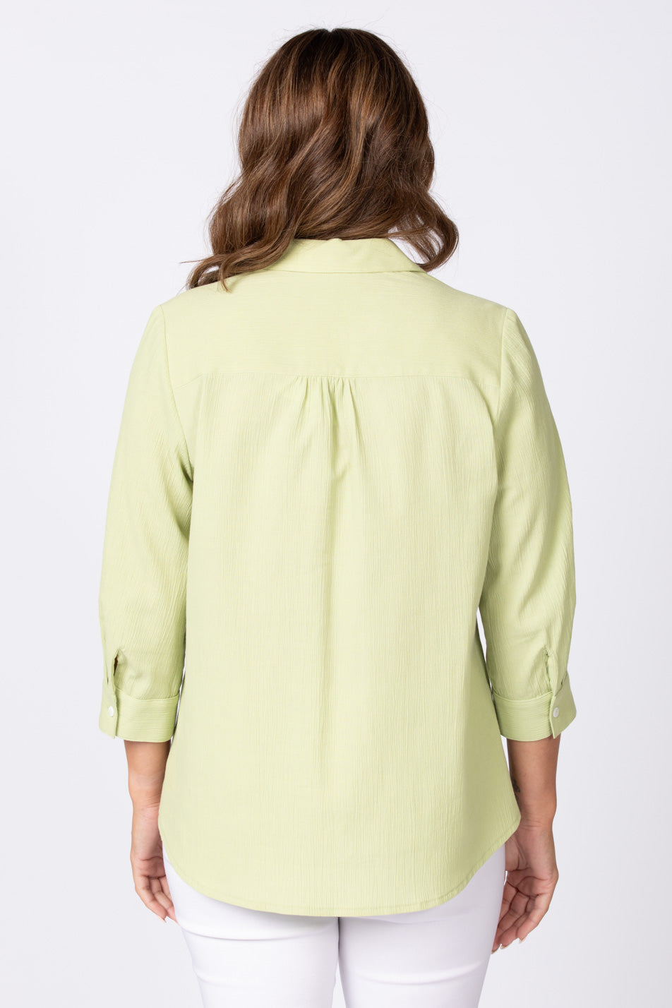 Shop Fiorente 3/4 Sleeve Shirt in Island Celery Green – Fella Hamilton