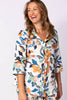 AZTEC 3/4 SLEEVE OPEN COLLAR SHIRT