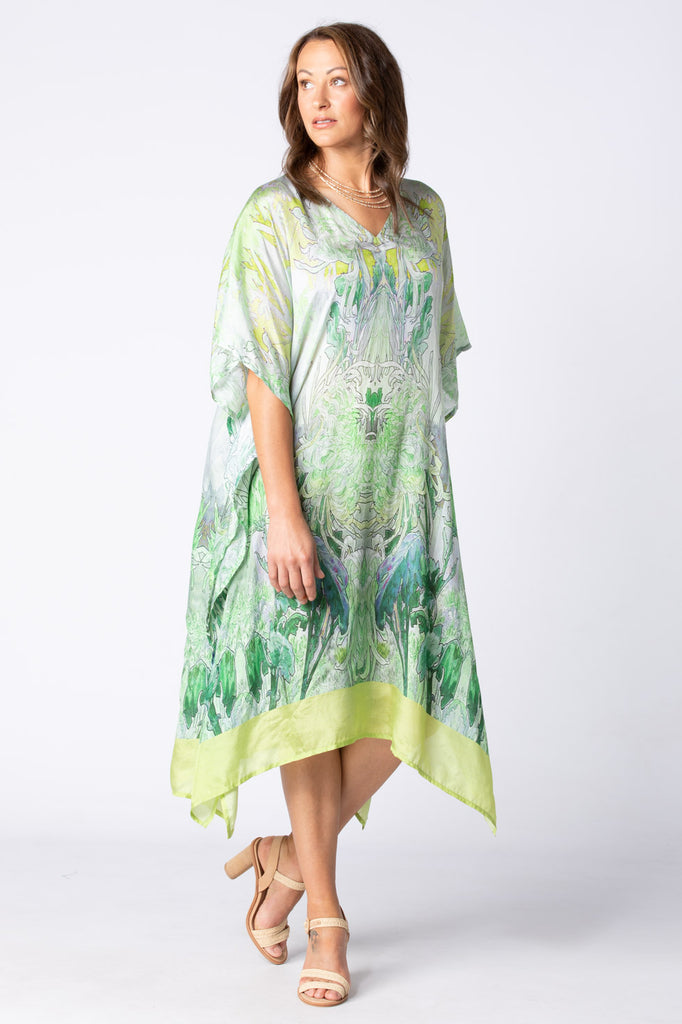 Shop Santorini Silk Long Tunic in Green – Fella Hamilton