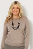 MELANIE MERINO WOOL CREW NK SWEATER