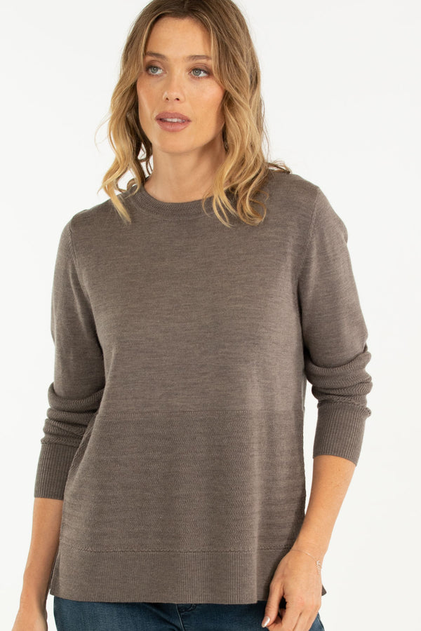 LUINA CREW NECK MERINO SWEATER