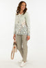 HARLING V NECK PRINT SWEATER