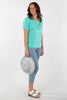 ESSENTIAL S/S RIBBON TRIM TEE