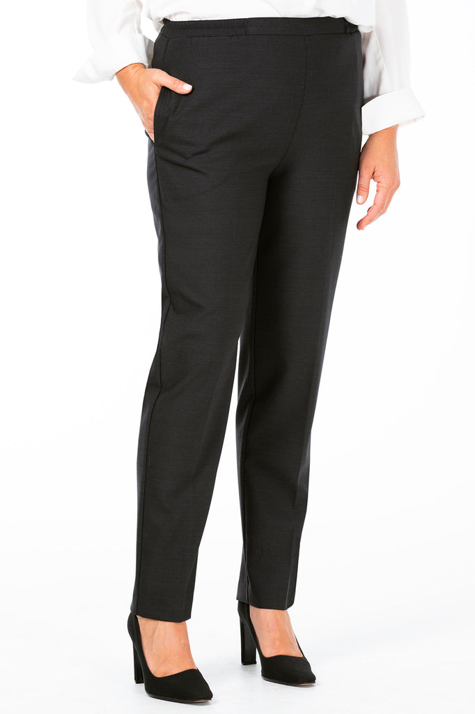 STRETCH WOOL FAILLE PULL ON PANT