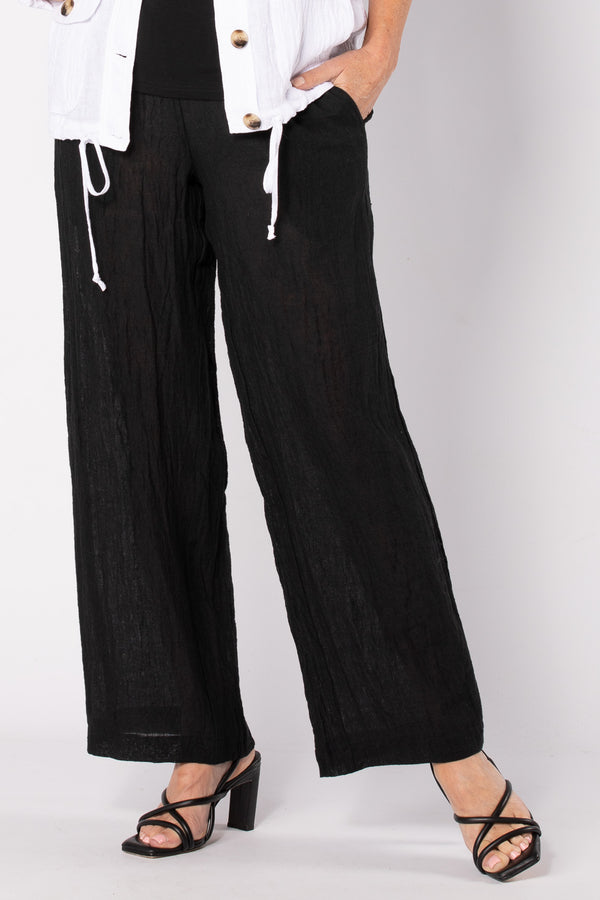 COASTLINE PULL ON LINEN PANT