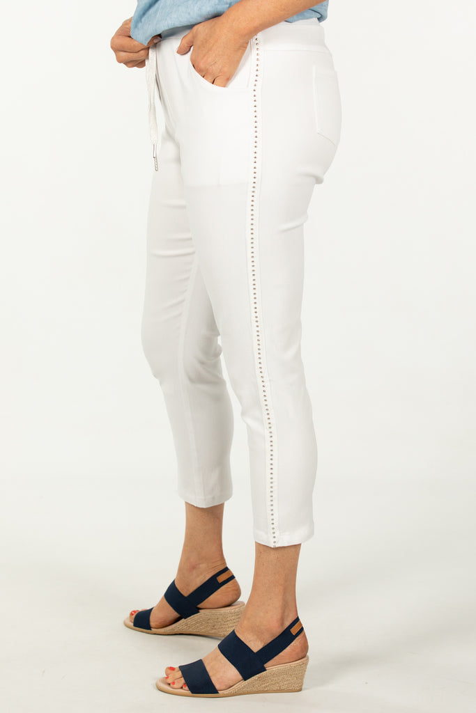 EMBELLISHED STRETCH PULL ON  PANT