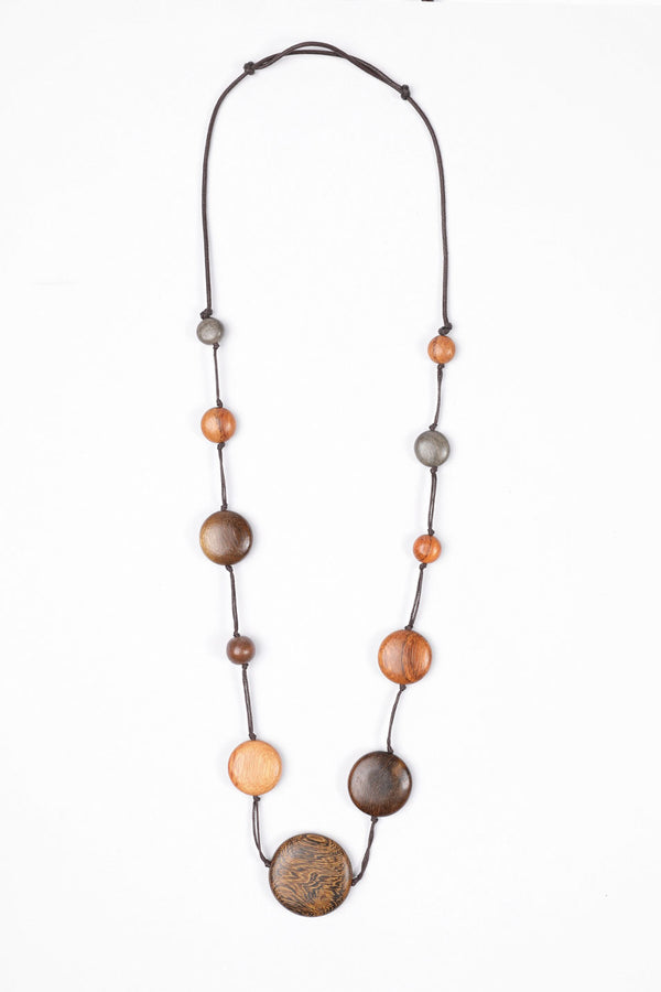 SMOOTH OPERATOR WOOD BEAD NECKLACE
