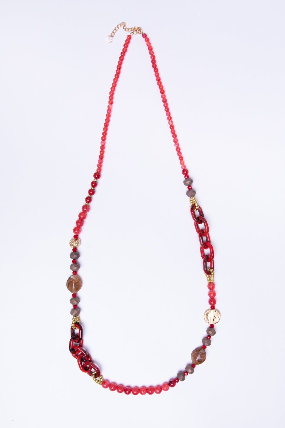 MIXED BEAD LONG NECKLACE