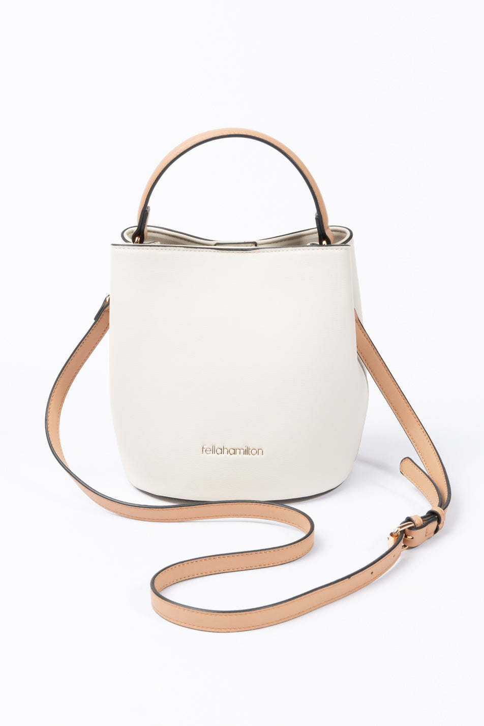 Shop Donovan Bucket Bag in Beige Fella Hamilton