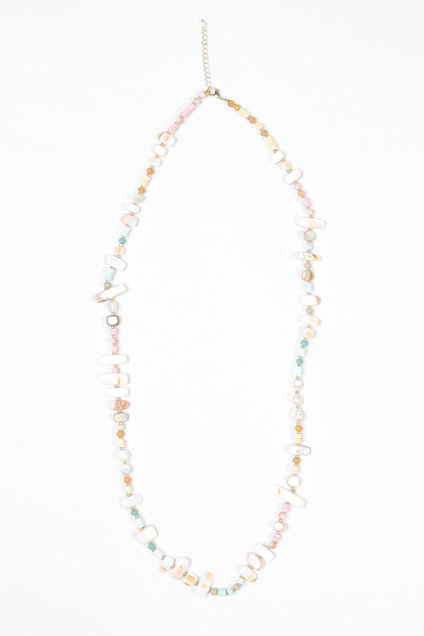 PASTEL SHELL BEADED NECKLACE