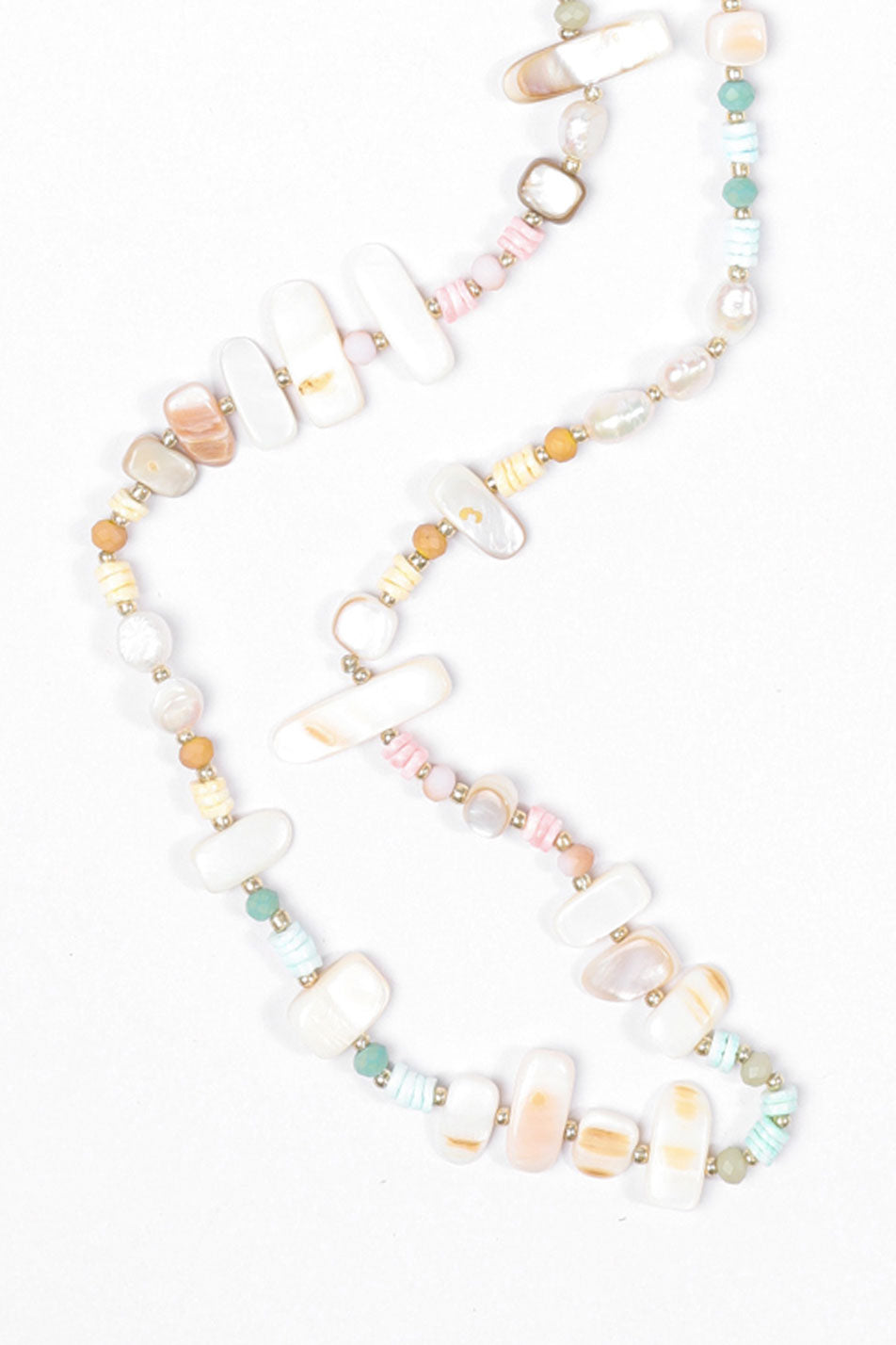 PASTEL SHELL BEADED NECKLACE