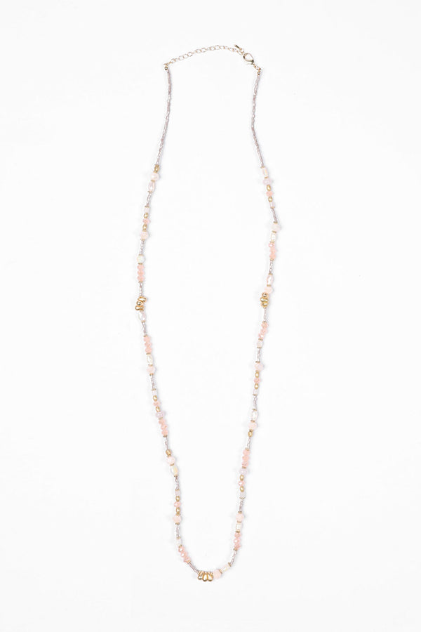 DAINTY BEADED LONG NECKLACE