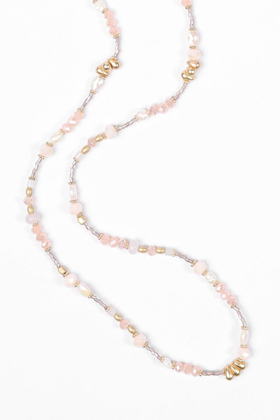 DAINTY BEADED LONG NECKLACE