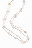 MULTI TONE METAL BEAD LONG NECKLACE