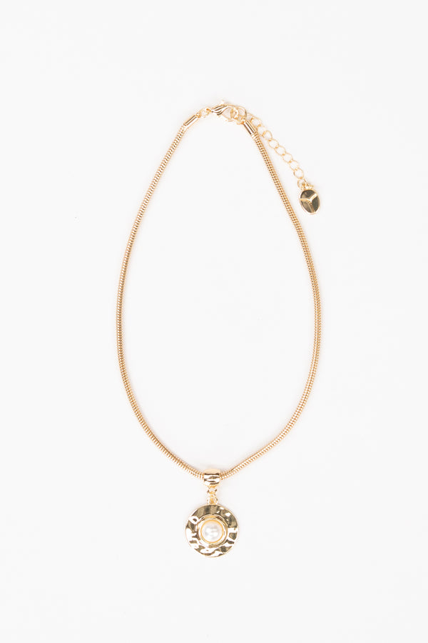 CHARLOTTE PEARL DROP NECKLACE