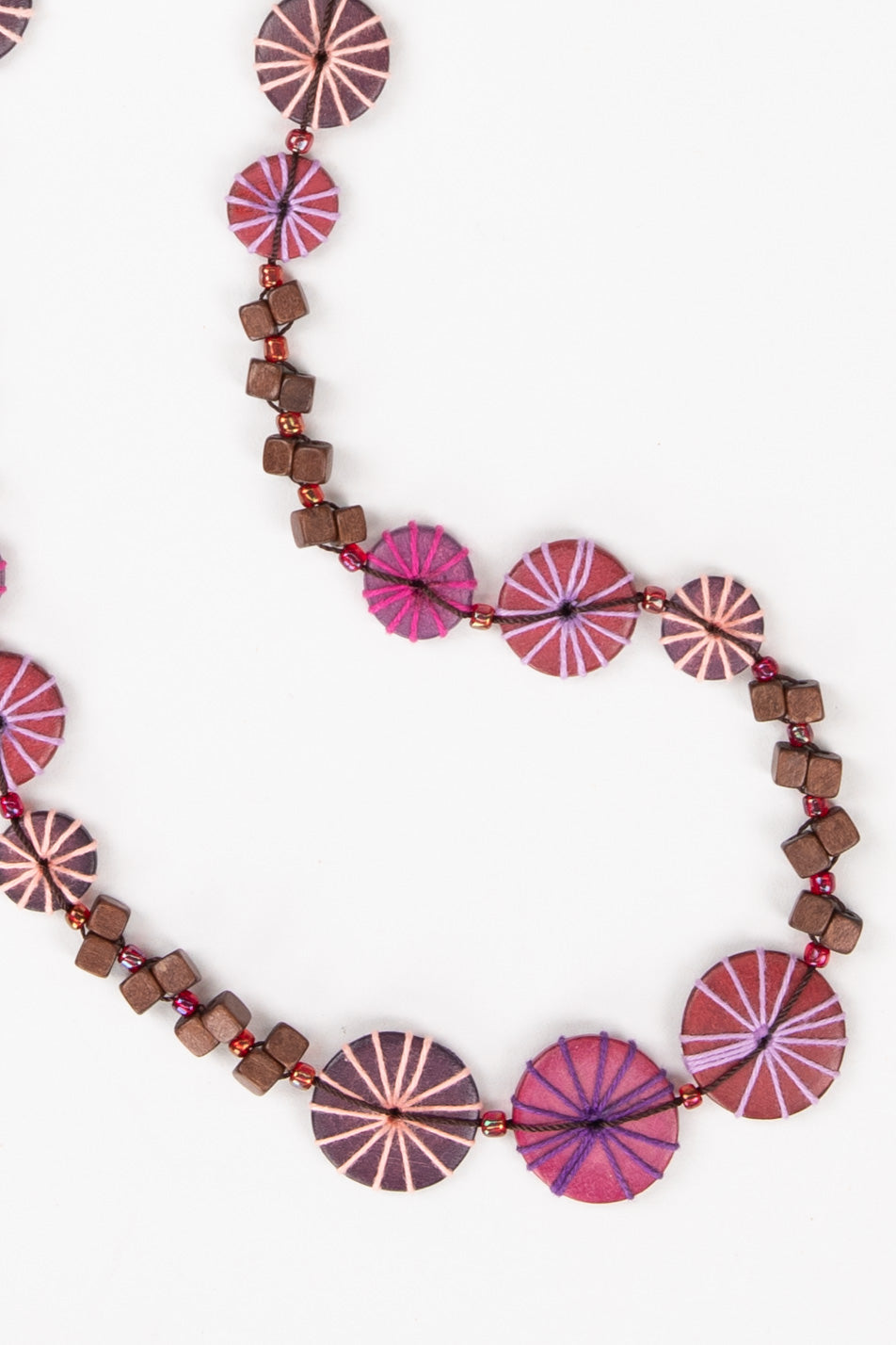 THEA STITCHED DISC NECKLACE