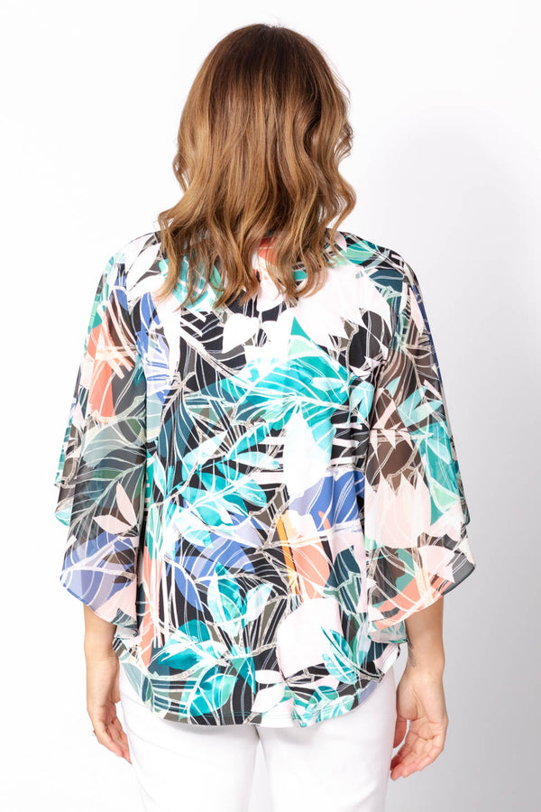Tropicale Flutter Sleeve Top