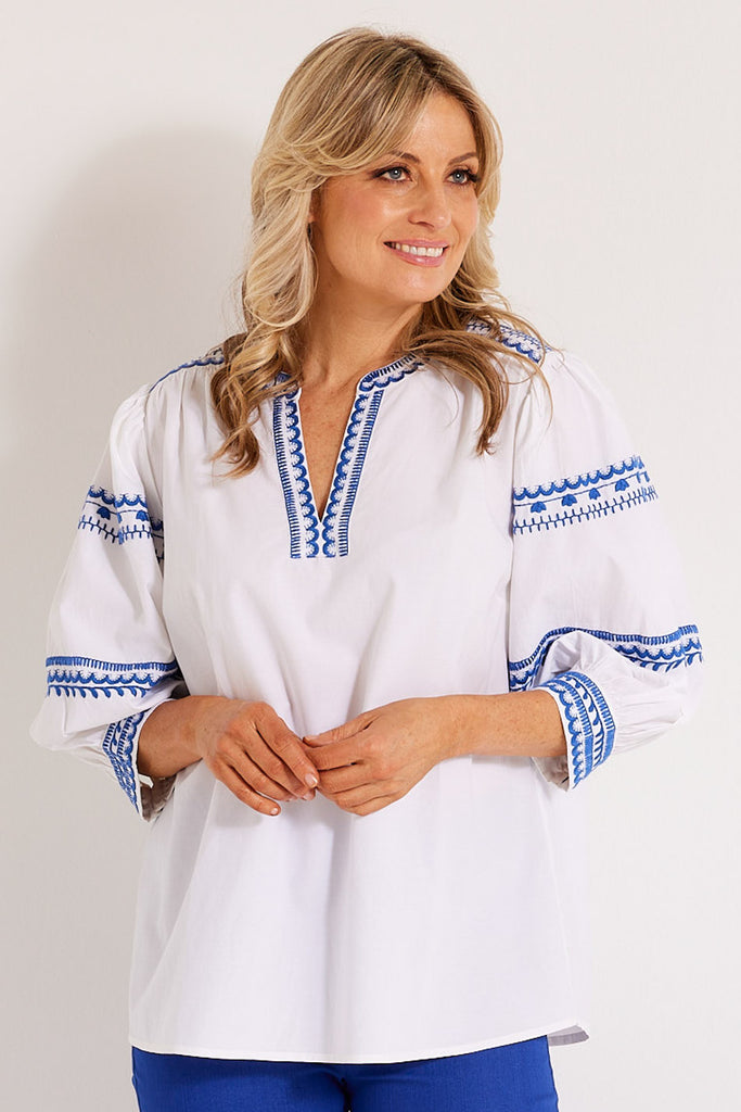 PERRY EMBROIDERED BLOUSE