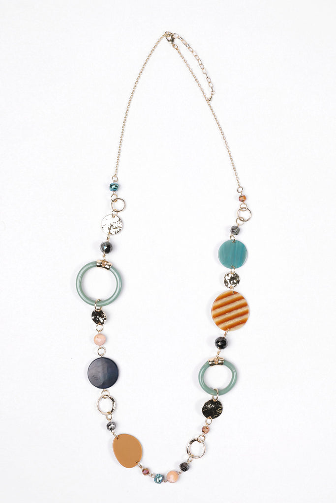 MOLLY MULTI DISC LONG NECKLACE