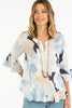 ABSTRACT FLORAL FRILL TOP