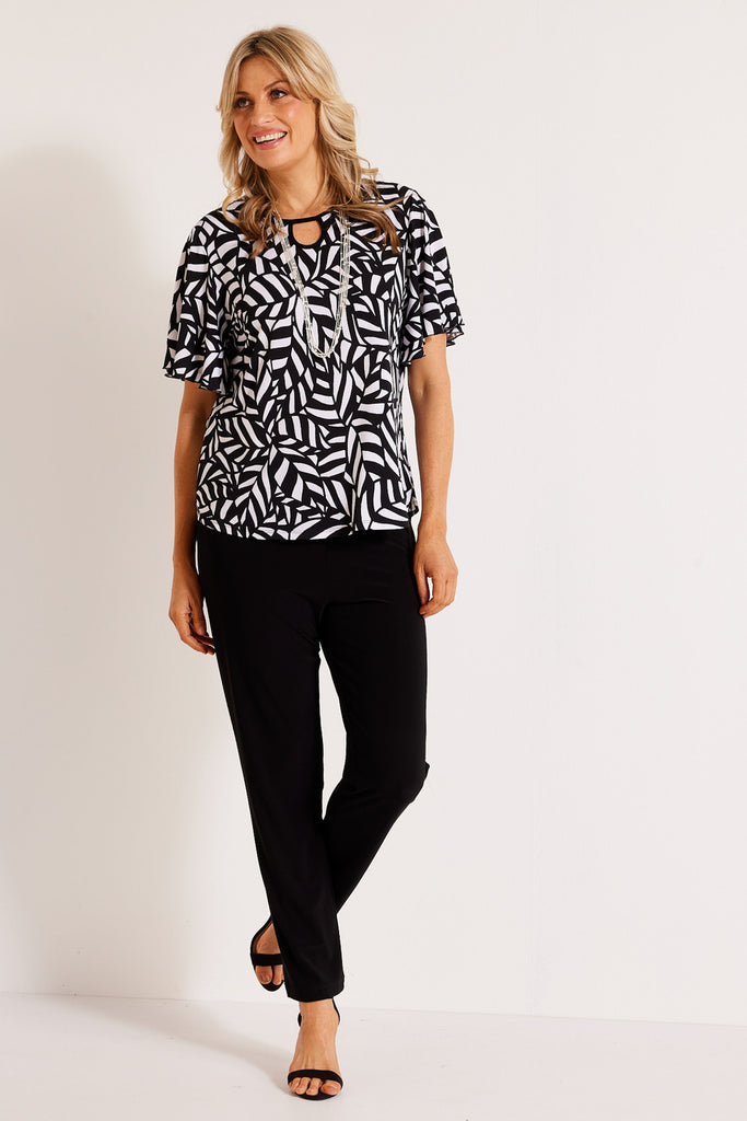 Bowen Lane Flutter Sleeve Top