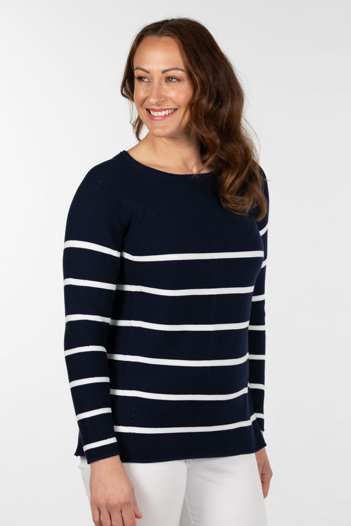 Shop Monty Stripe Sweater in White – Fella Hamilton