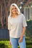 SUMMER STUDIO STRIPE SCOOP TOP