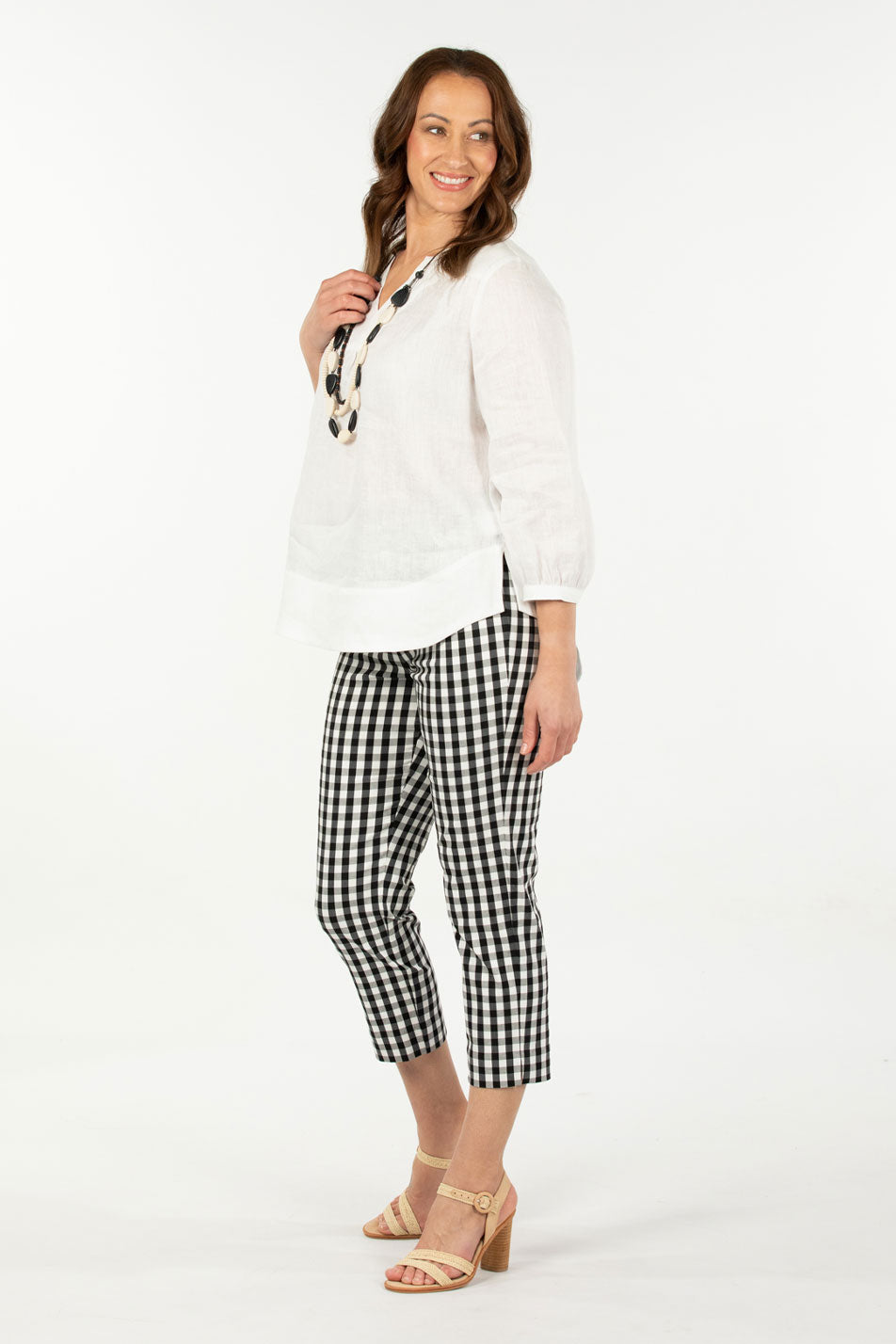 BAYLEE CHECK 7/8 STRETCH  PANT