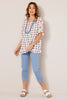CLAIRE S/S CHECK TOP